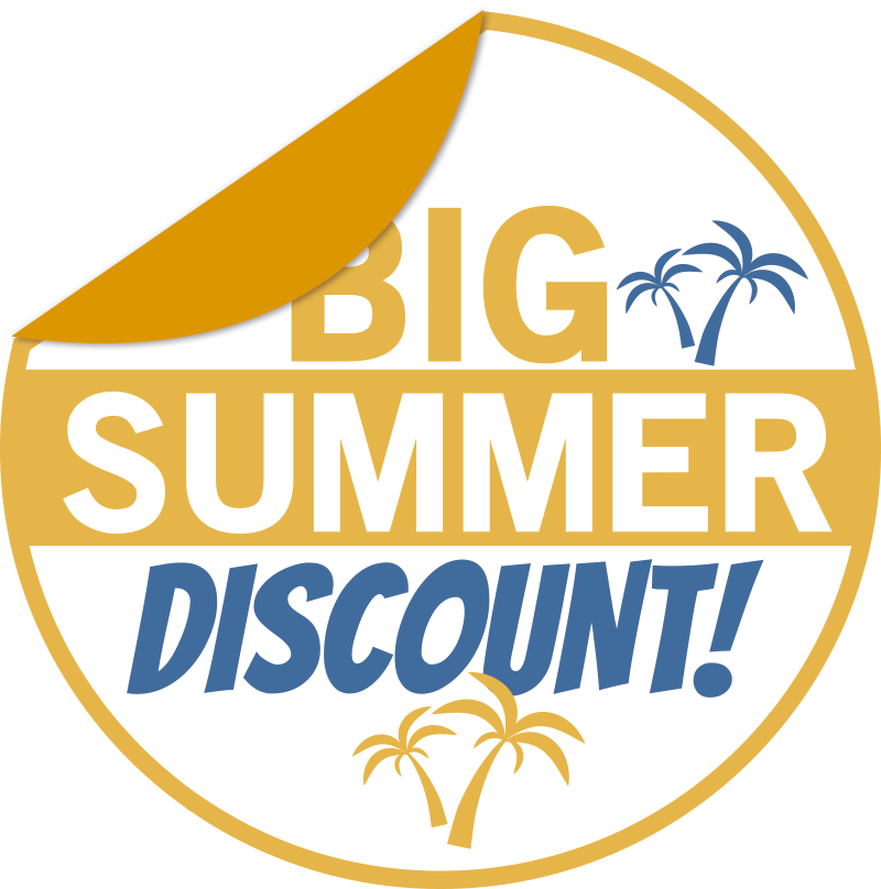 Big summer sale window sticker - TenStickers
