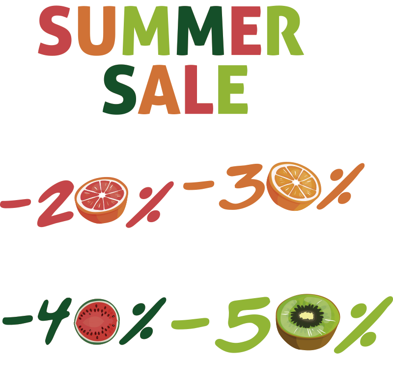 Summer  fruits sale sticker - TenStickers