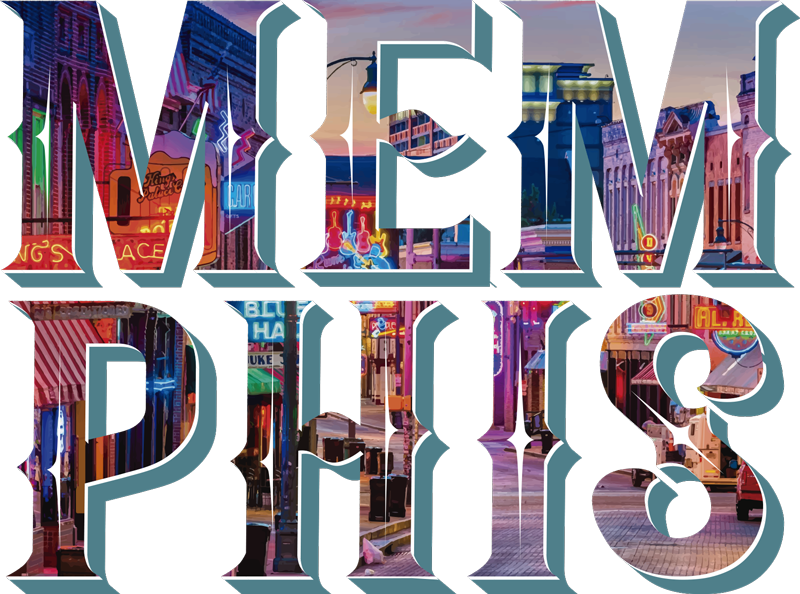 Memphis city wall sticker - TenStickers