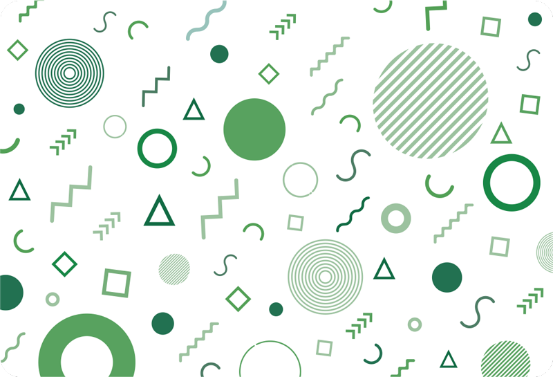 Uregelmæssige memphis-former til bærbar hud - TenStickers