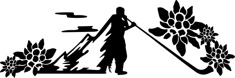 Traditioneller wandaufkleber des alphorns - TenStickers