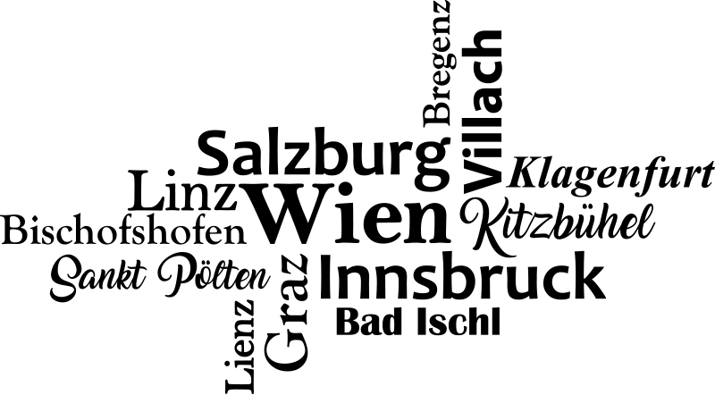 österreich städte wandaufkleber - TenStickers