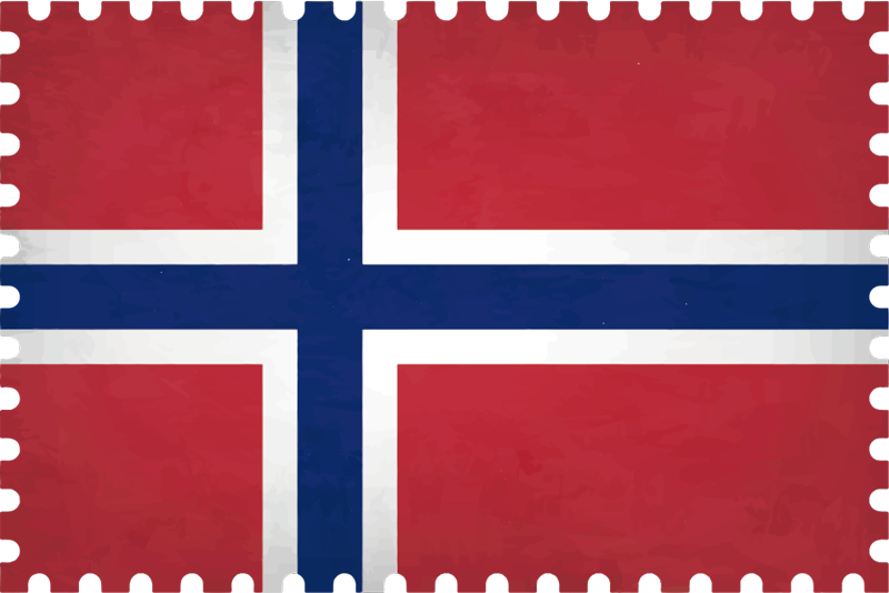 Norsk flagg-klistremerke - Tenstickers