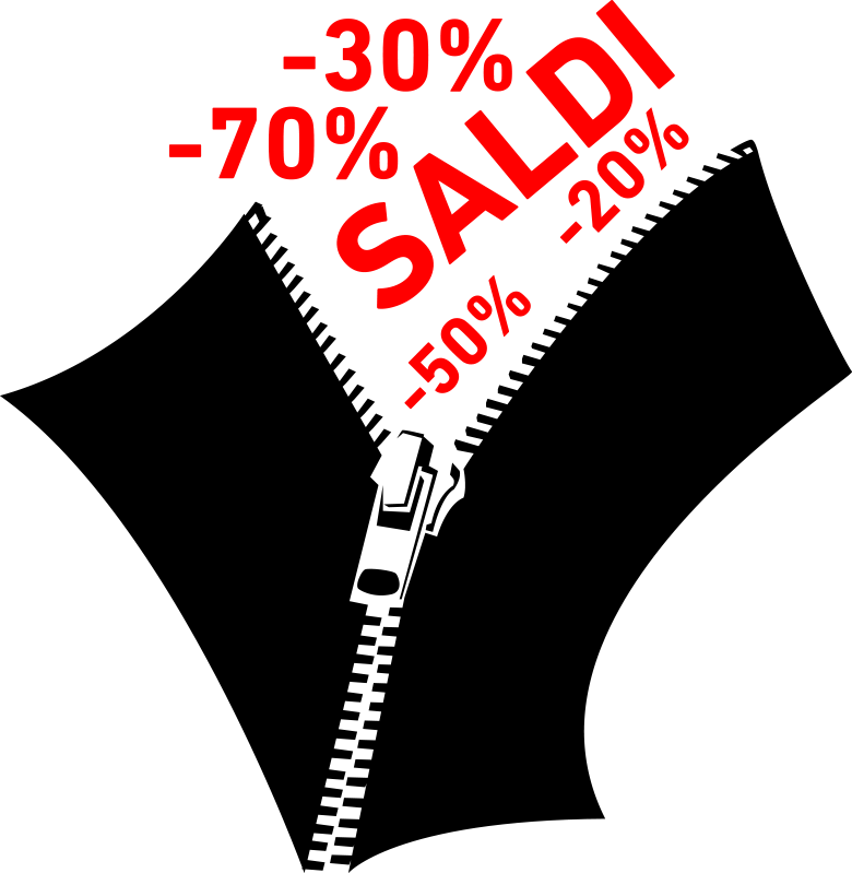 Zip vetrofania saldi negozio - TenStickers