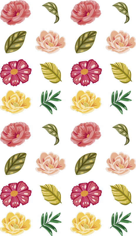 Cvetlični dopust set rastlinske stenske nalepke - TenStickers