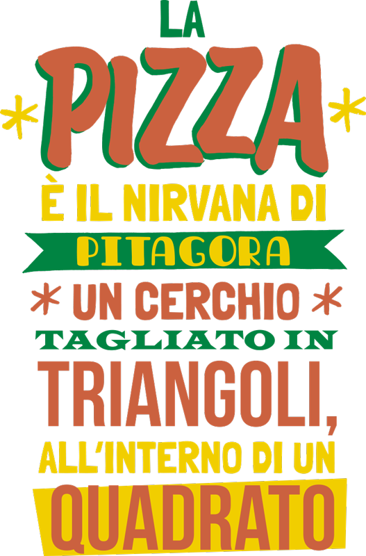 Frase adesiva a tema cibo per pizzeria - TenStickers
