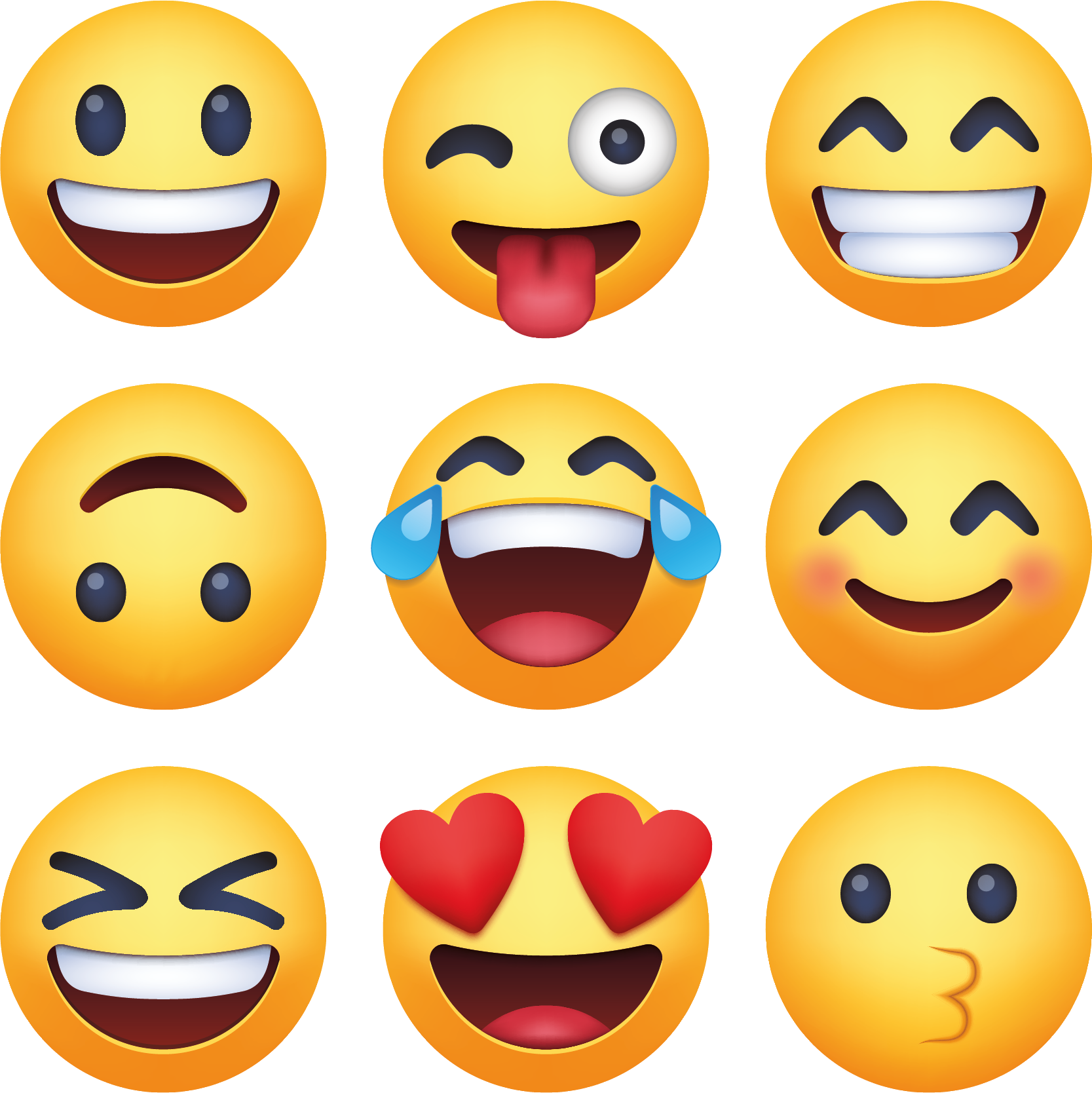 smiley face sticker - TenStickers, Face Stickers 