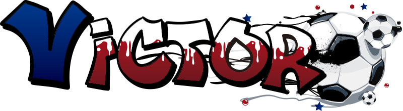 Fotbal personalizovaný míč ilustrace nálepka - TenStickers