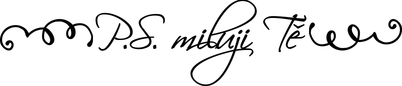 Ps miluji tě čelní štítky - TenStickers