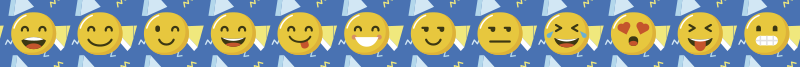 Emoji fali szegély matrica - TenStickers