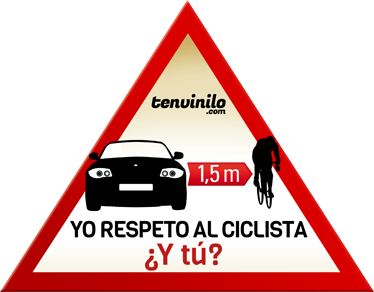 Pegatina respeto al ciclista cycling sticker - TenStickers