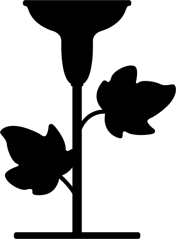 Candelabra with Leaves Sticker - TenStickers