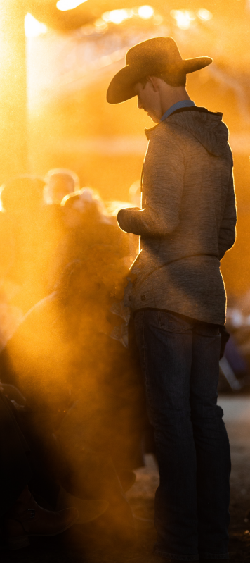 Cowboy mand dør vinyl mærkat - TenStickers