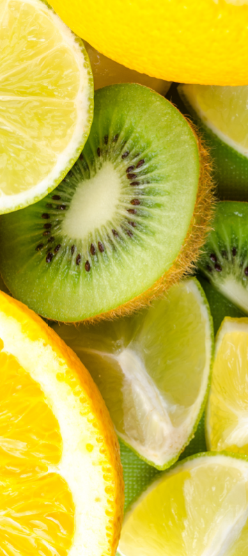 Kiwi, citron og orange dørklistermærke - TenStickers