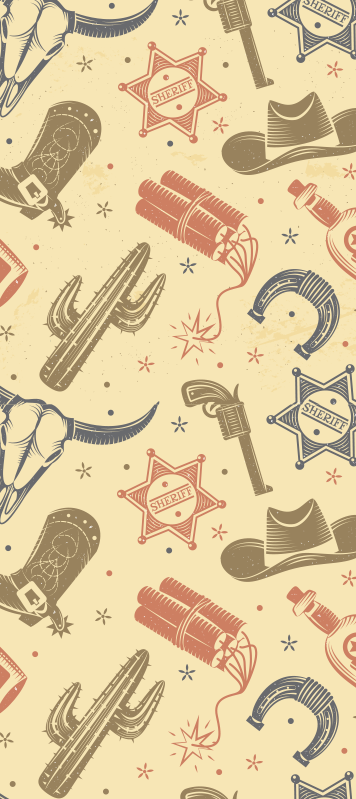 Autocolant moale de culoare cowboy cu model moale - TenStickers