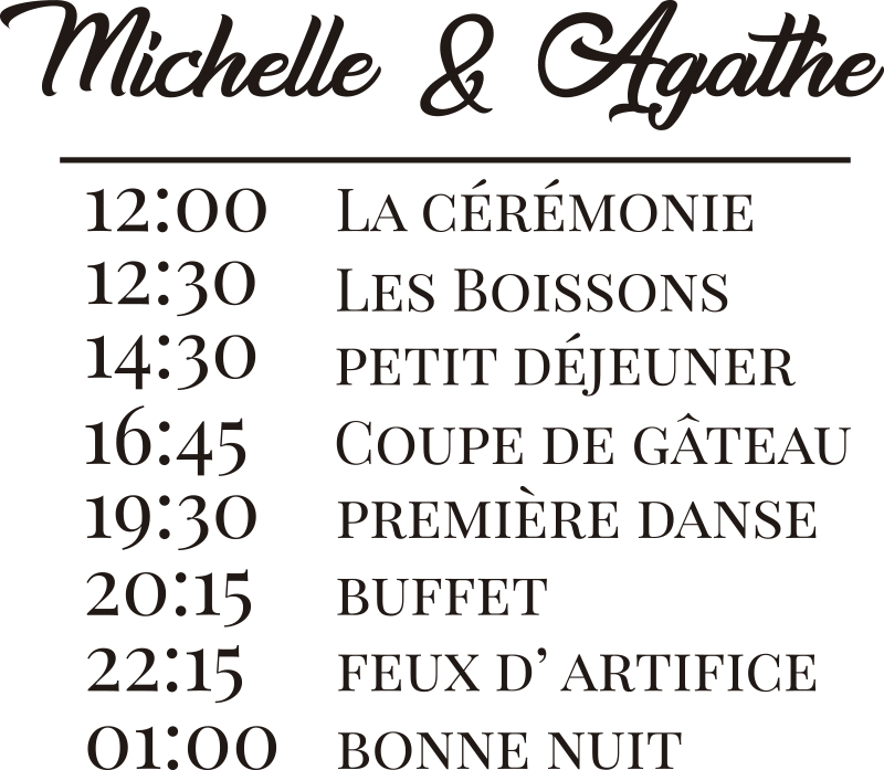 Sticker mariage texte personnalisable - TenStickers