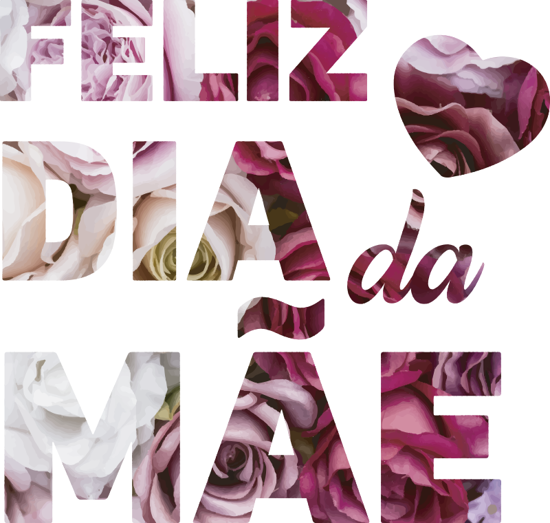 Autocolante para montras floral Feliz Dia da Mãe - TenStickers