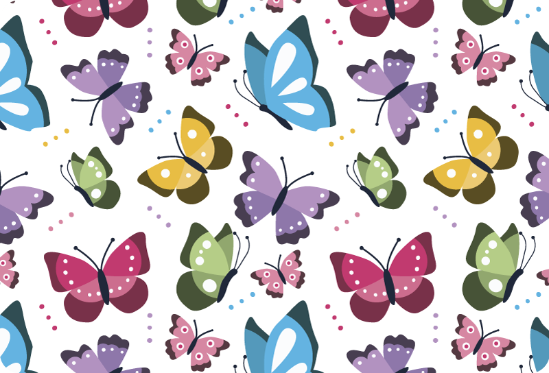 노트북용 스킨 화려한 나비 모티브 - TenStickers