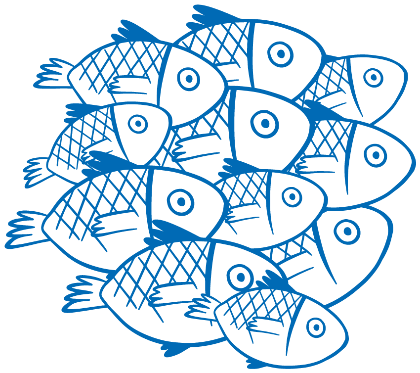Fish laptop vinyl sticker - TenStickers