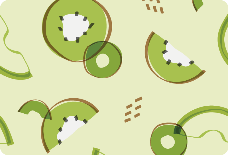 Kiwi Fruit Pattern laptop skin - TenStickers