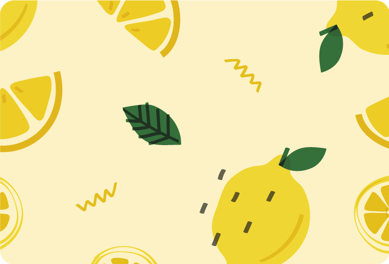 笔记本电脑皮肤 柠檬图案印花 - TenStickers