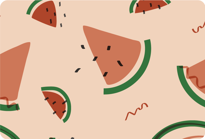 Memphis style watermelon laptop decal - TenStickers
