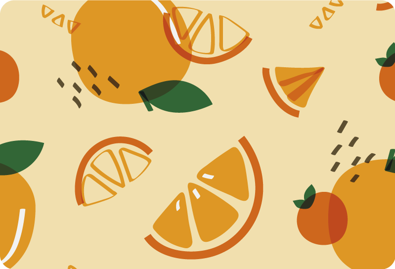 노트북용 스킨 과일 오렌지 패턴 - TenStickers