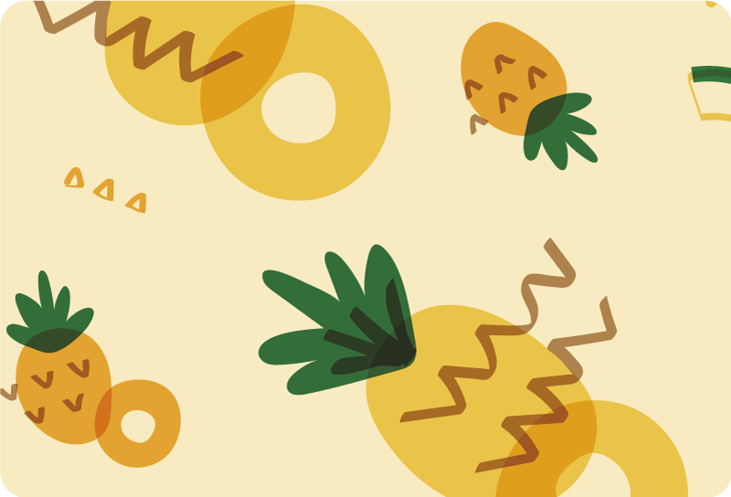 Naklejka na laptopa w stylu Memphis ananas - TenStickers