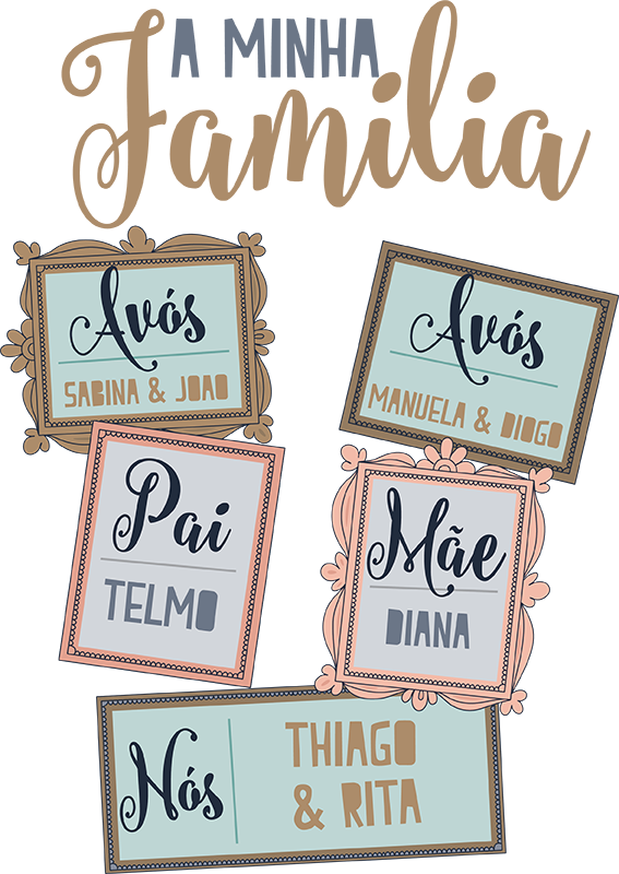 Autocolantes de lar Minha família - TenStickers