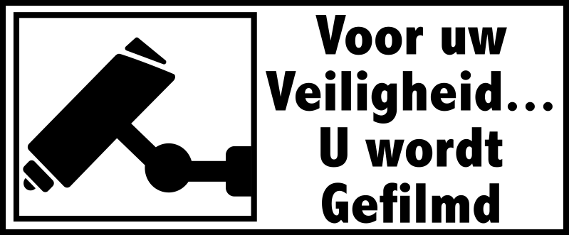 Camerabewaking gefilmd vinyl teken zelfklevende sticker - TenStickers
