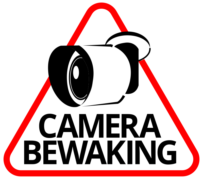 Camerabewaking vinyl teken zelfklevende sticker - TenStickers