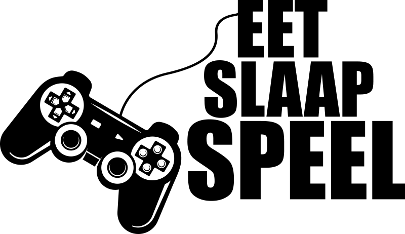 eet, slaap, speel video game zelfklevende sticker - TenStickers