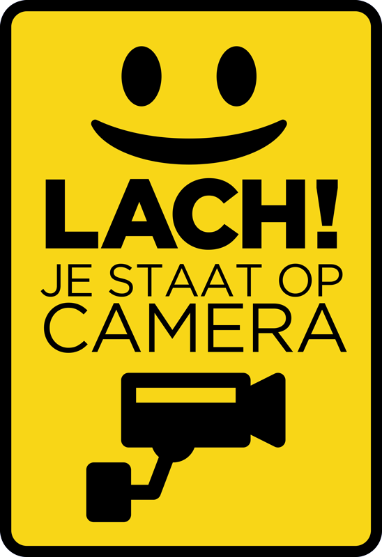 Glimlach je bent op de camera vinyl teken zelfklevende sticker - TenStickers