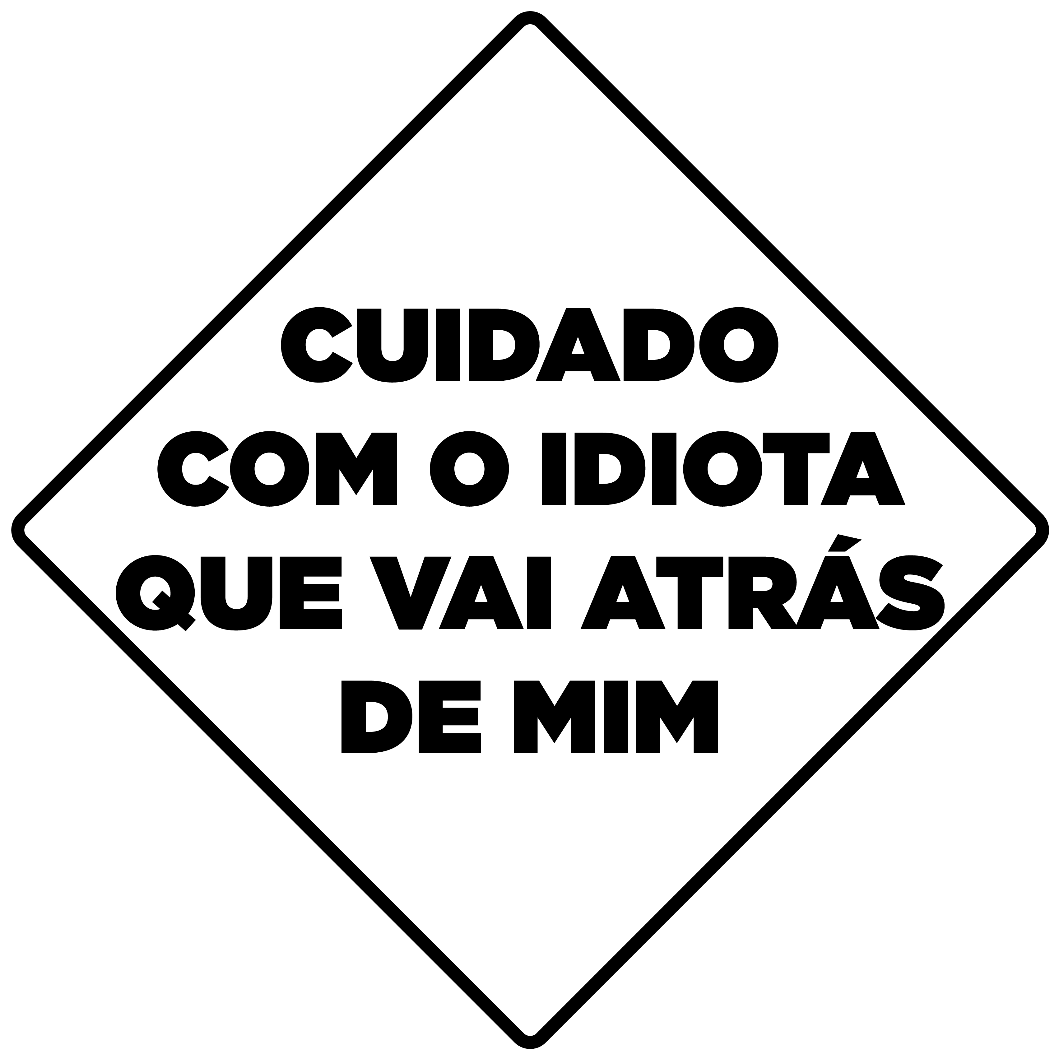 Autocolante decorativo para carros Um idiota atrás de mim - TenStickers