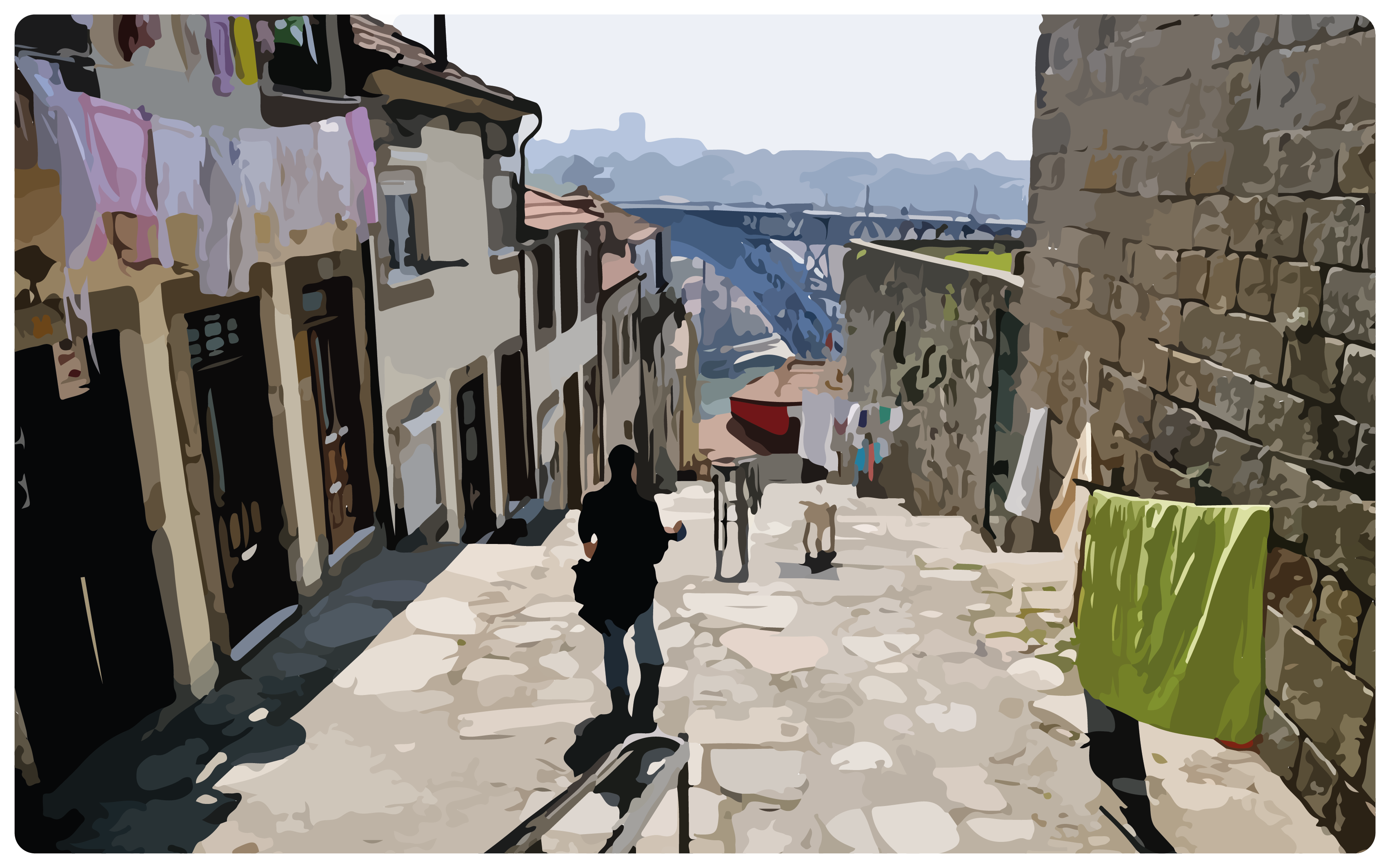 Autocolante para PC Escadas dos Guindais - TenStickers