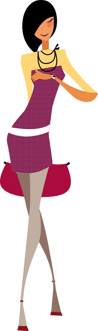 젊은 아가씨 대기 장식 스티커 - TenStickers