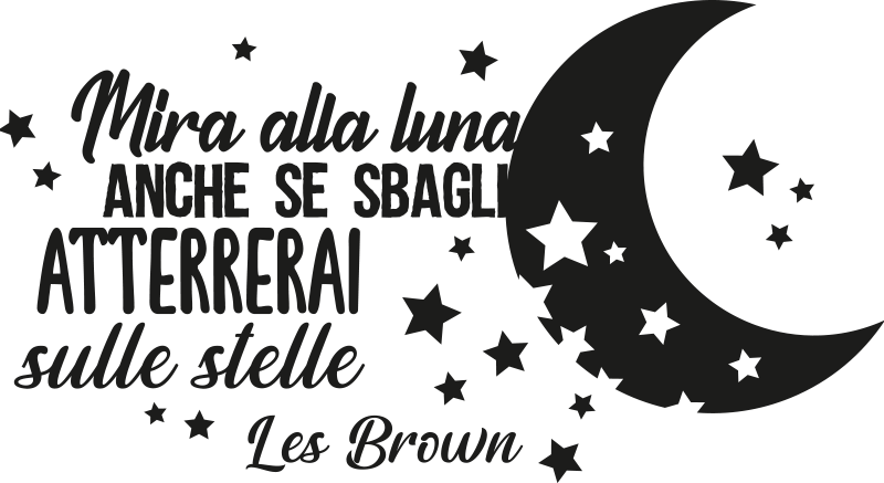 Adesivo citazione motivazionale stelle - TenStickers