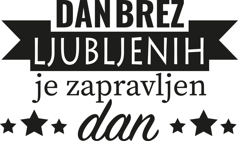 Dan brez nalepk za steno z besedilom - TenStickers