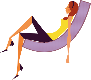 Girl Relaxing On Sofa Wall Sticker Tenstickers