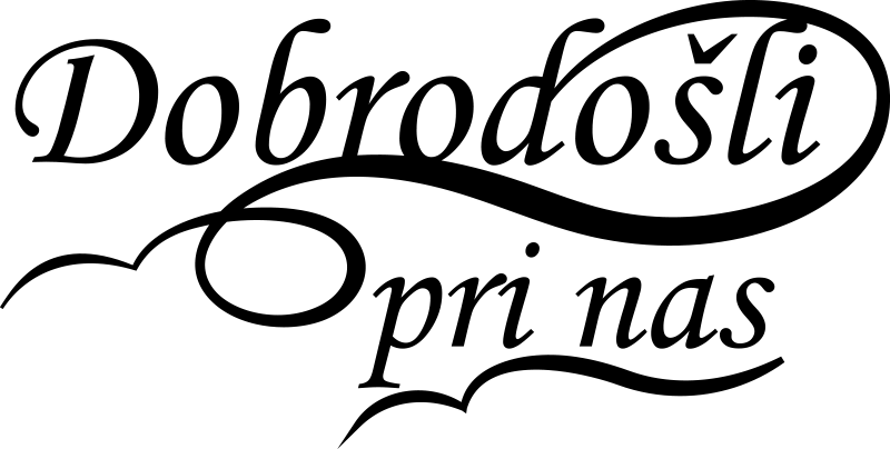 Dobrodošla k nam beseda nalepka stene domače besedilo - TenStickers