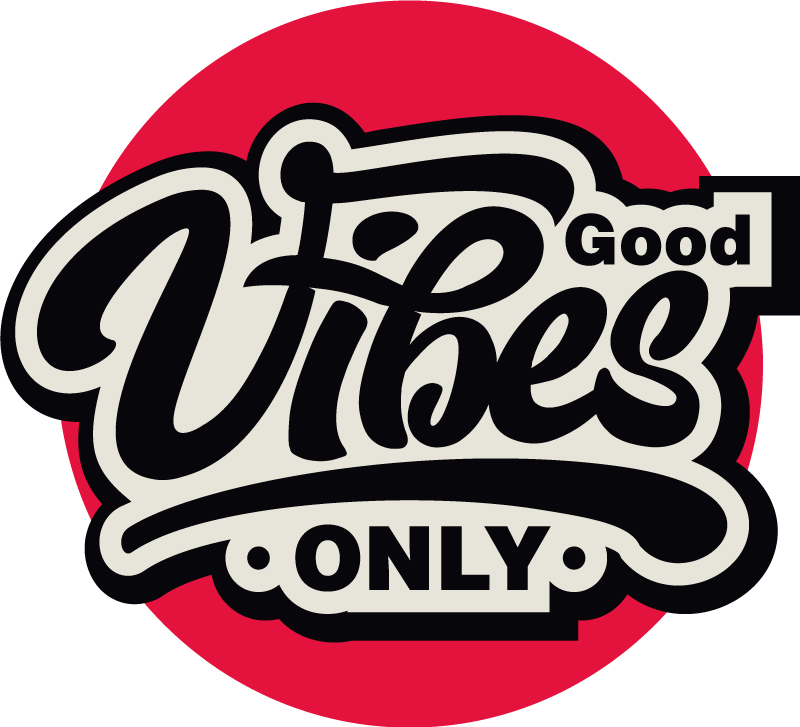 Good Vibes Motivationstext Aufkleber TenStickers