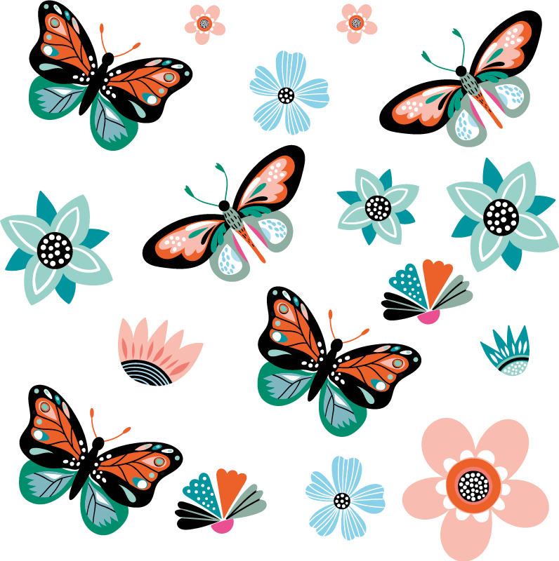 Pegatinas de mariposas