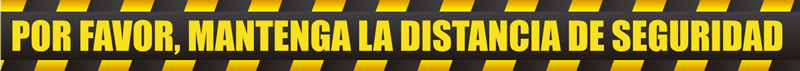 Pegatina para suelo seguridad banda de distancia - TenVinilo