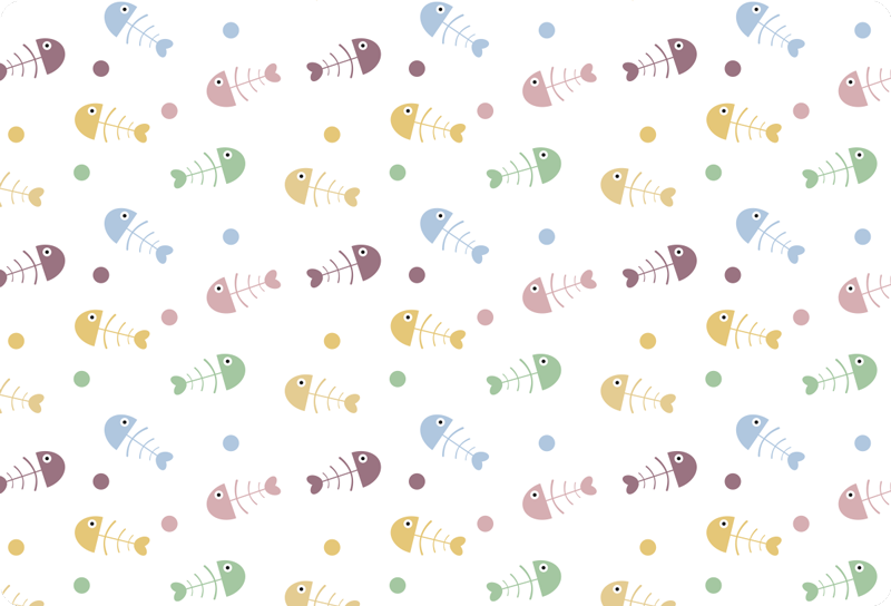 Fish-bones laptop skin decal - TenStickers