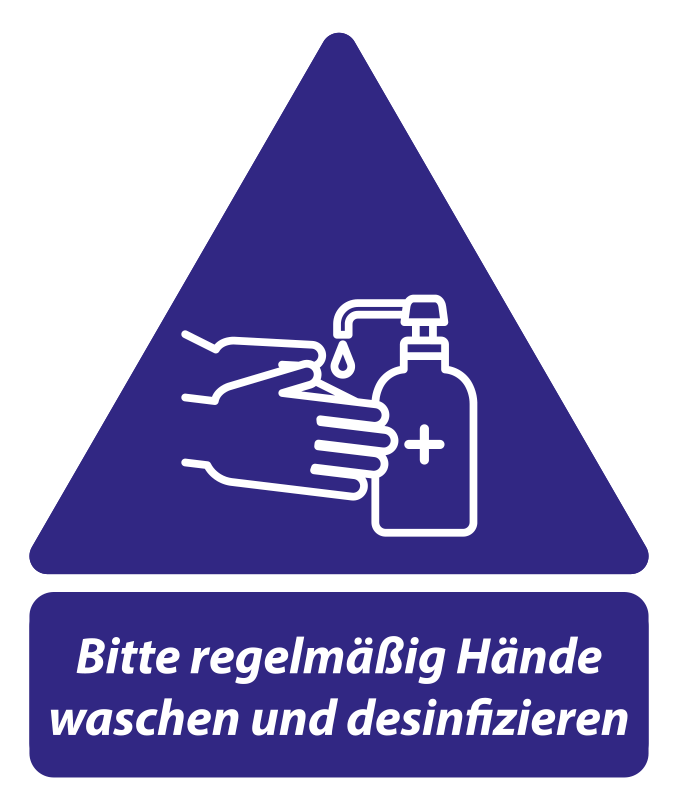 Bitte waschen und desinfizieren Sie die hände vinylschild - TenStickers