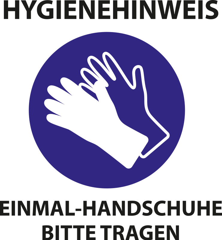Klebeschilder Bitte tragen Sie einweghandschuhe - TenStickers