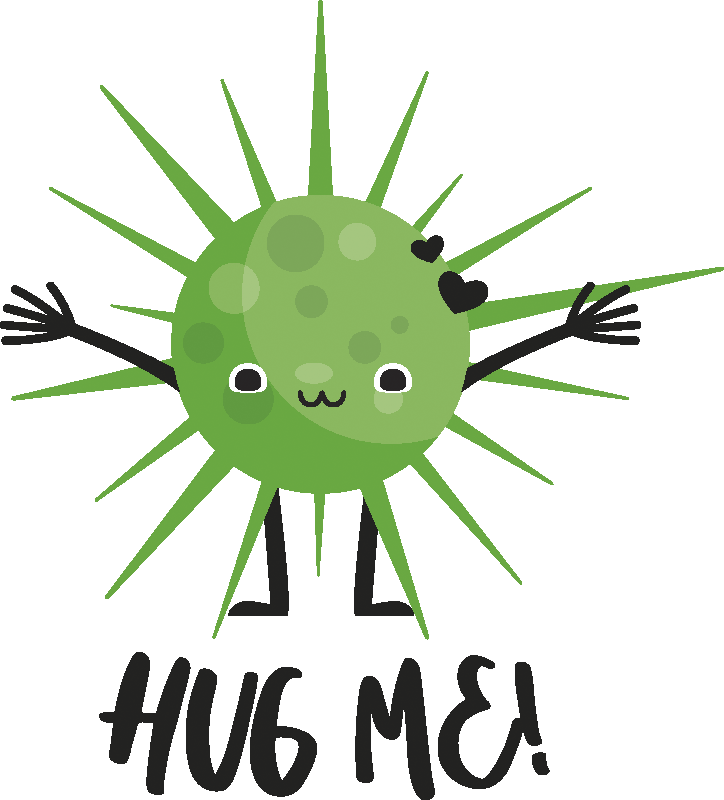 Covid 19 안아줘 랩탑 스티커 - TenStickers