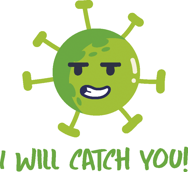 Aufkleber Auto Covid 19 I Will Catch You Text - TenStickers