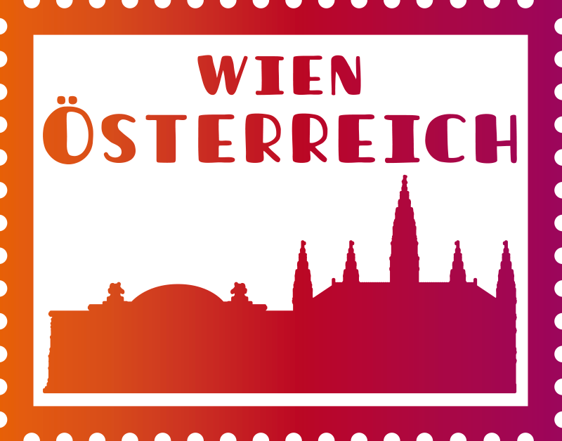 Laptop Aufkleber Wiener Briefmarke - TenStickers