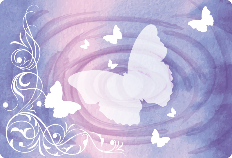 αυτοκόλλητο με πεταλούδα με φωτεινή μύγα - TenStickers